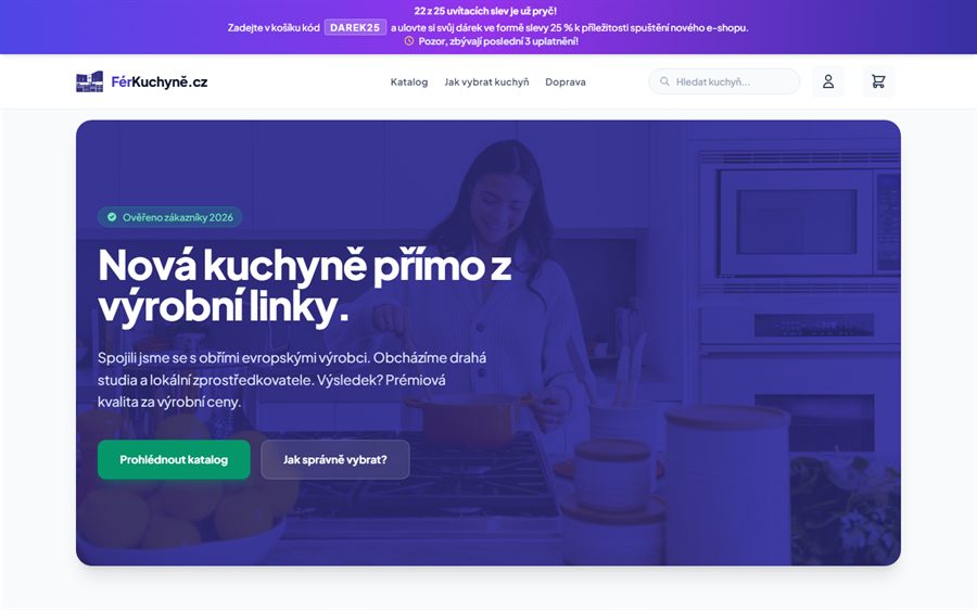 Náhled webových stránek FérKuchyně.cz